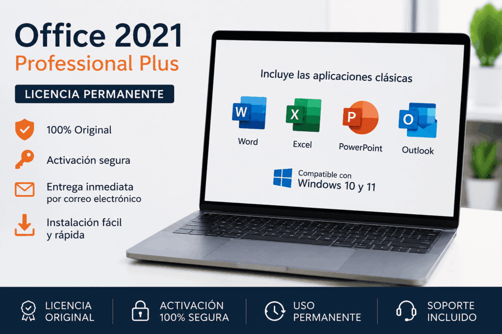 Licencia Office 2021 original para Windows